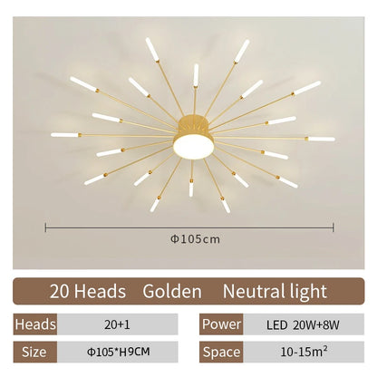 Creative LED Ceiling Lamp Modern Living Room Light Nordic Home Deco Dining Bedroom Lighting Lustre Indoor Ceiling Pendant Lamp